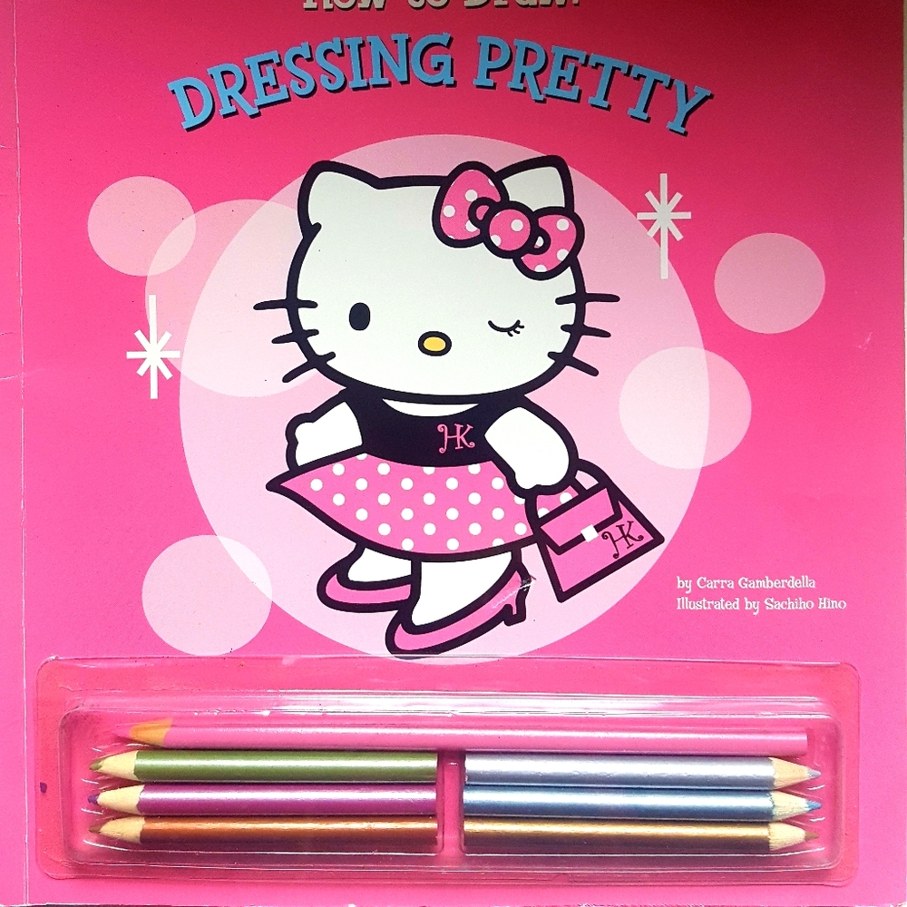 Hello Kitty's how to draw dressing pretty